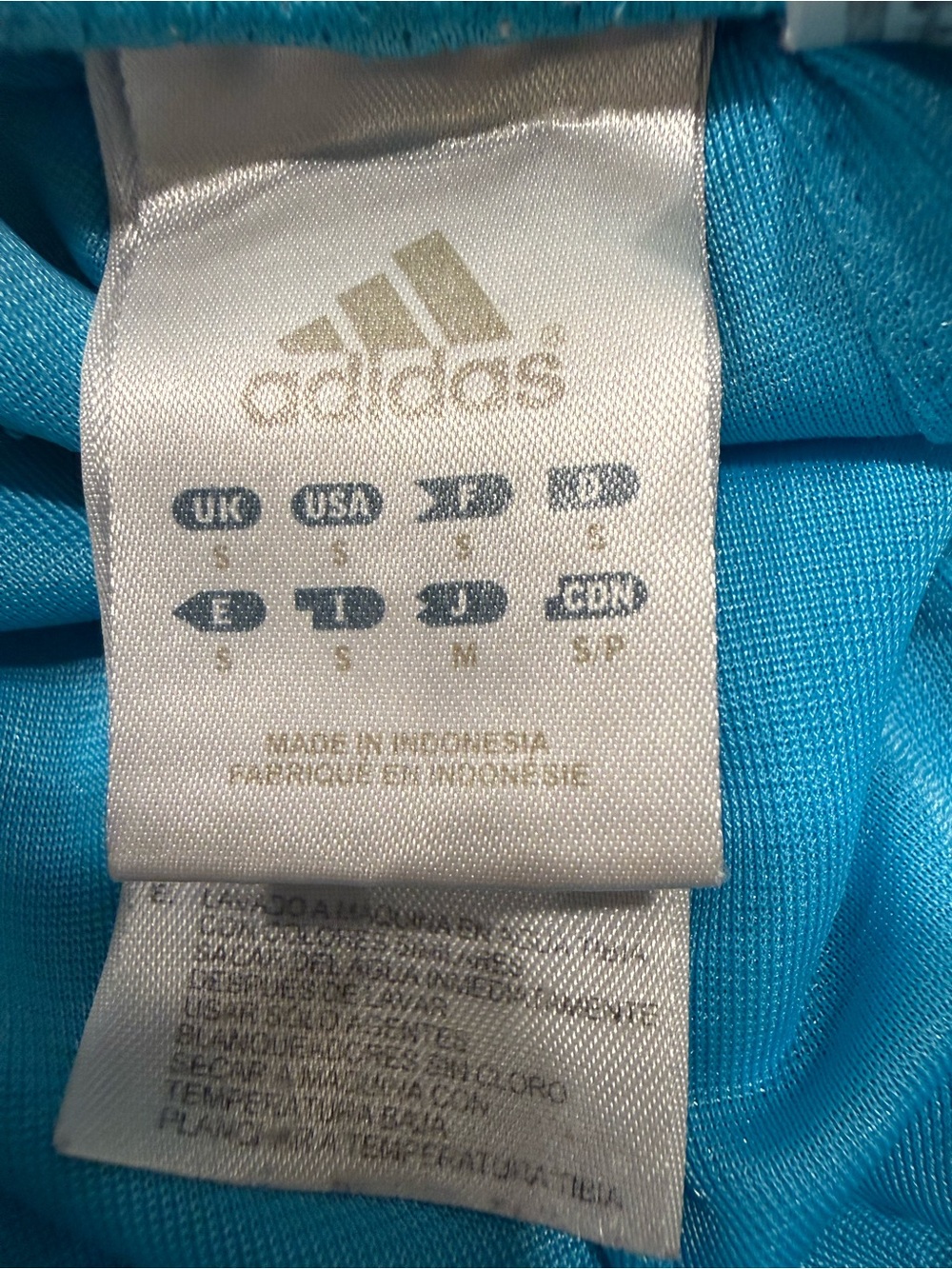 Adidas Vintage Turquoise Blue Climalite 3-Stripe Running Shorts - Picture 4 of 4